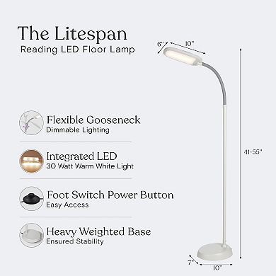 Brightech Litespan Slim 55" Led Floor Lamp With Adjustable Color Temperatures