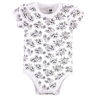 Hudson Baby Infant Girl Cotton Bodysuits, Toile 5-Pack