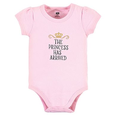 Hudson Baby Infant Girl Cotton Bodysuits, Toile 5-Pack