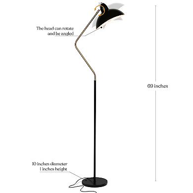 Brightech Swoop 69" Led Reading Floor Lamp With Adjustable Head