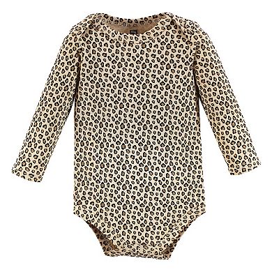 Hudson Baby Infant Girl Cotton Long-Sleeve Bodysuits, Cutest Pumpkin