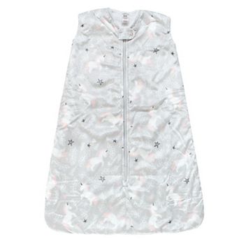 Hudson Baby Infant Girl Mink with Sherpa Inner Sleeping Bag, Sack, Blanket, Whimsical Unicorn, 12-18 Months