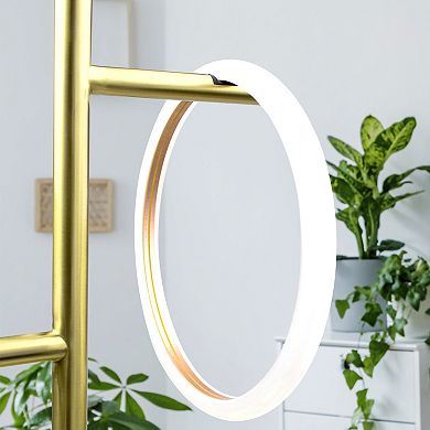 Saturn LED Table Lamp With Detachable Light Rings - Brass