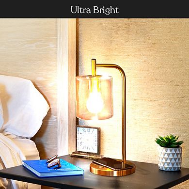 Brightech Elizabeth 16" Led Table Lamp With Wireless Charging Pad And Usb Port