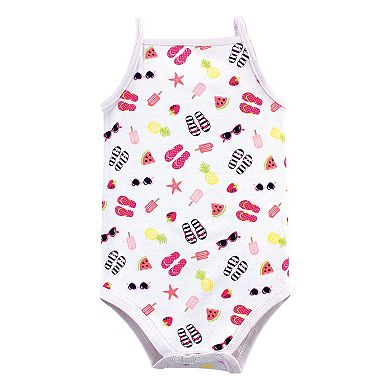Infant Girl Cotton Sleeveless Bodysuits 5pk