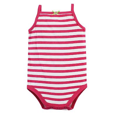 Infant Girl Cotton Sleeveless Bodysuits 5pk