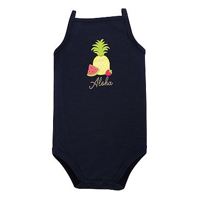 Infant Girl Cotton Sleeveless Bodysuits 5pk