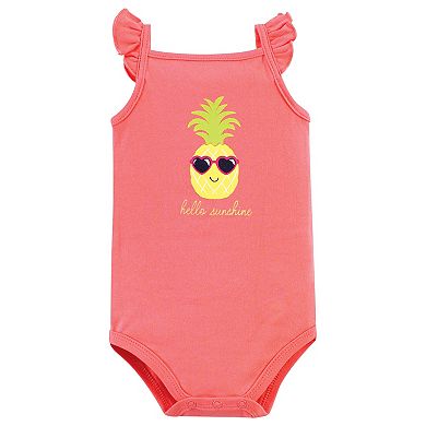 Infant Girl Cotton Sleeveless Bodysuits 5pk