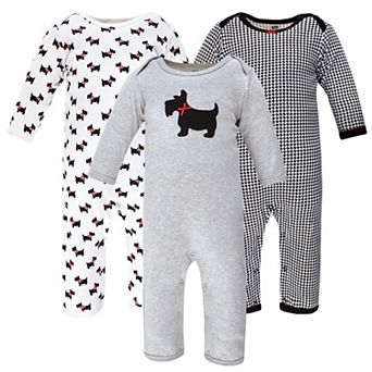 Hudson Baby Infant Girl Cotton Coveralls, Scottie Dog