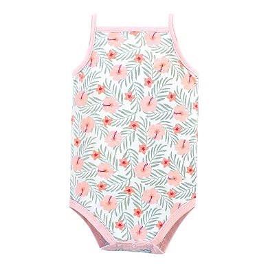 Infant Girl Cotton Sleeveless Bodysuits 5pk