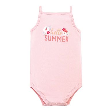 Infant Girl Cotton Sleeveless Bodysuits 5pk