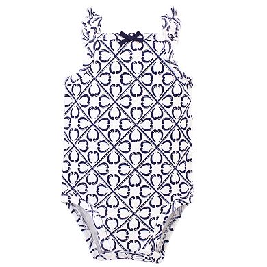 Touched by Nature Baby Girl Organic Cotton Bodysuits 5pk, Lemon Tree