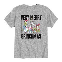 Boys 8-20 Dr. Seuss How the Grinch Stole Christmas Face Graphic