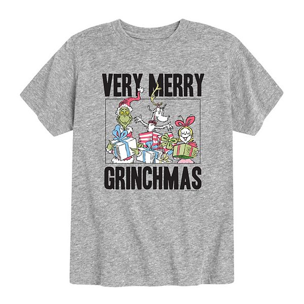 Boys 8-20 Dr. Seuss Very Merry Grinchmas Tee