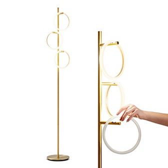 Brightech Saturn 66" Led Tree Floor Lamp With 3 Removeable Light Rings