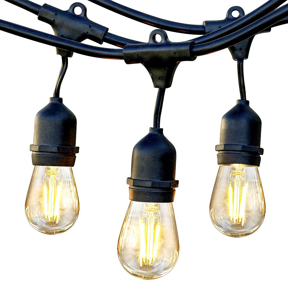 Brightech Ambience Pro Outdoor LED Weatherproof 2-watt String Lights With Warm White Hue