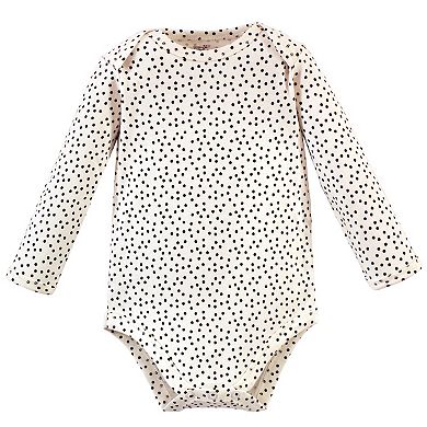Touched by Nature Baby Girl Organic Cotton Long-Sleeve Bodysuits 5pk, Poppy
