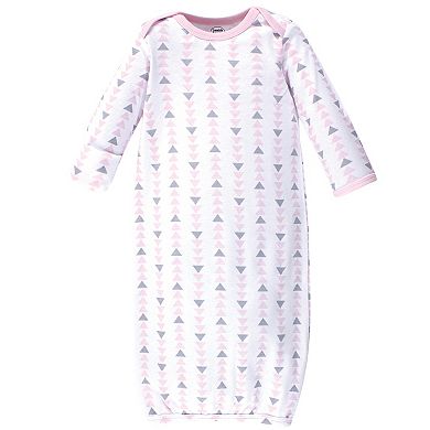 Luvable Friends Infant Girl Cotton Gowns, Girl Feathers, Preemie/Newborn