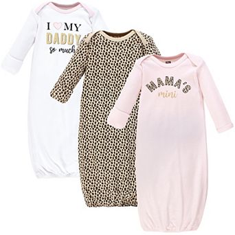 Hudson Baby Infant Girl Cotton Gowns, Leopard Mamas Mini