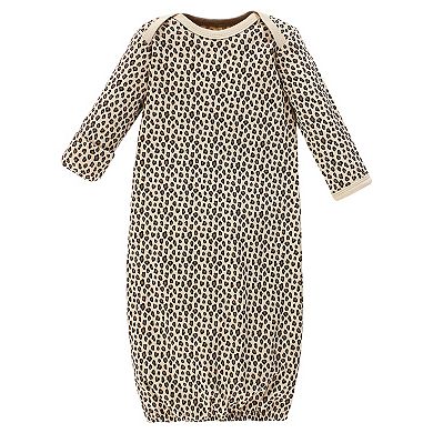 Hudson Baby Infant Girl Cotton Gowns, Leopard Mamas Mini