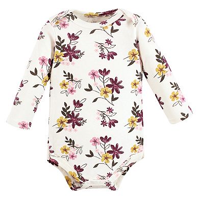 Hudson Baby Infant Girl Cotton Long-Sleeve Bodysuits, Steal Your Heart, 12-18 Months