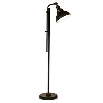 Brightech Dylan 65.5" Height-Adjustable LED Floor Lamp with Vintage Distressed Finish