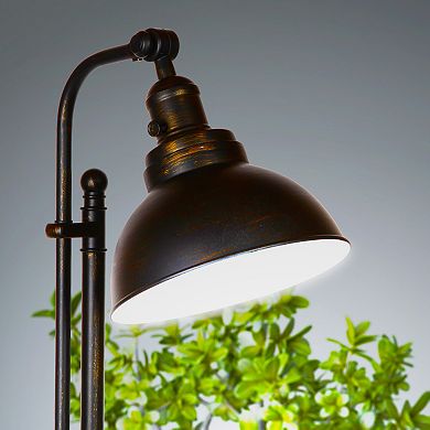 Brightech Dylan 65.5" Height-Adjustable LED Floor Lamp with Vintage Distressed Finish