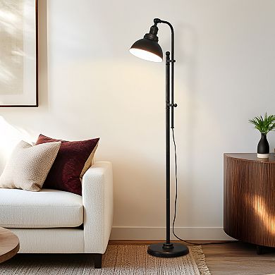 Brightech Dylan 65.5" Height-Adjustable LED Floor Lamp with Vintage Distressed Finish