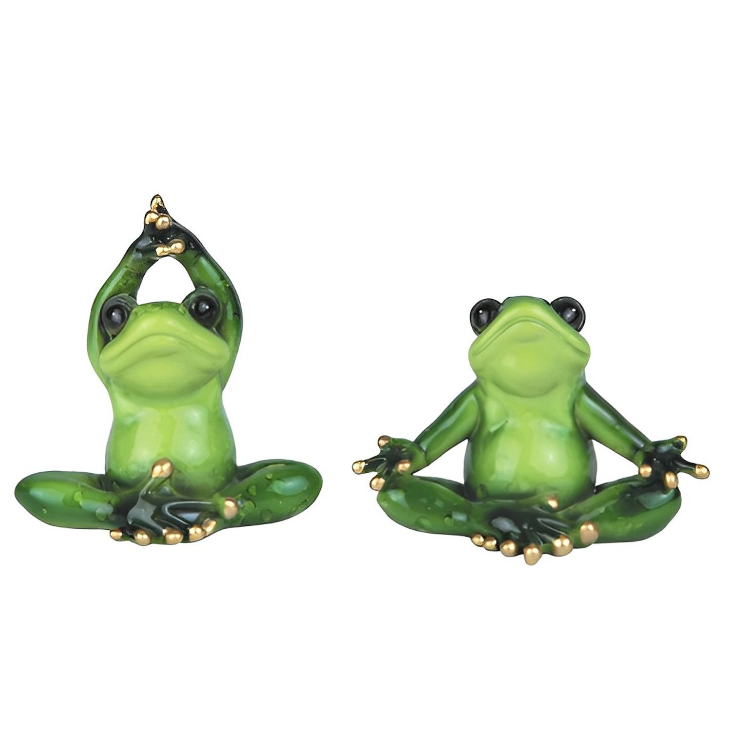 FC Design 2-PC Frog Doing Yoga Head to Knee Pose 8 H Statue Funny