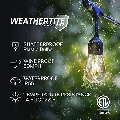 Brightech Ambience Pro 27 Ft. Outdoor Solar Led String Lights With Remote