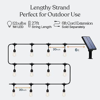 Brightech Ambience Pro 27 Ft. Outdoor Solar Led String Lights With Remote