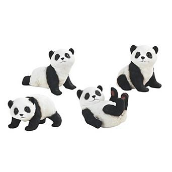 FC Design 4 pc 1"H Cute Panda Figurine Set Home Room Decor