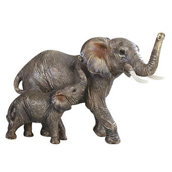 FC Design 6.75"W Realistic Lifelike Elephant with Cub Figurine Home Room Decor