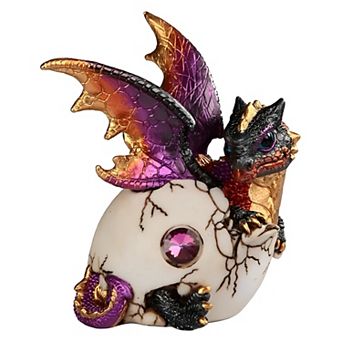 FC Design 5.5"H Red/Orange Baby Dragon Hatchling in Egg Fantasy Decoration Figurine Home Room Decor