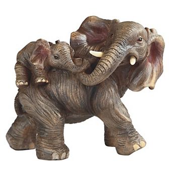 FC Design 5.75"W Realistic Lifelike Elephant Playing with Cub Figurine Home Room Decor