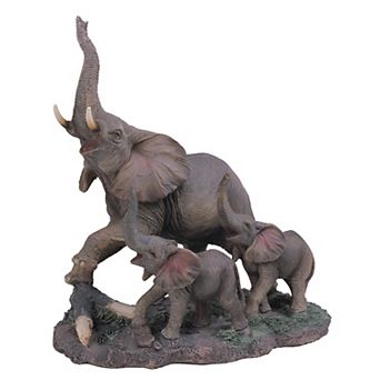 FC Design 9"H Elephant Family Playing Together Figurine with Trunk Up Home Room Decor