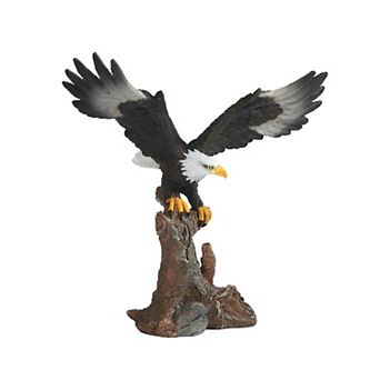 FC Design 7"W Eagle Landing on Rock Statue Wild Animal Decoration Figurine Home Room Decor