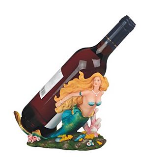 FC Design 10"H Turquoise Mermaid Wine Rack Bottle Holder Dining Room Decoration Figurine