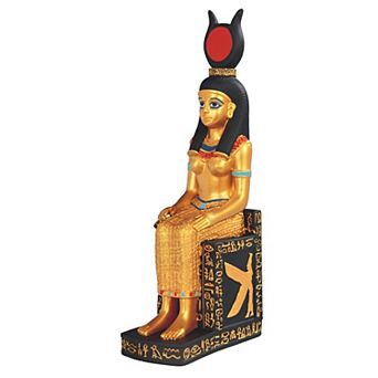 FC Design 11"H Egyptian Queen Cleopatra Black and Gold Statue Home Decor Figurine Home Room Decor