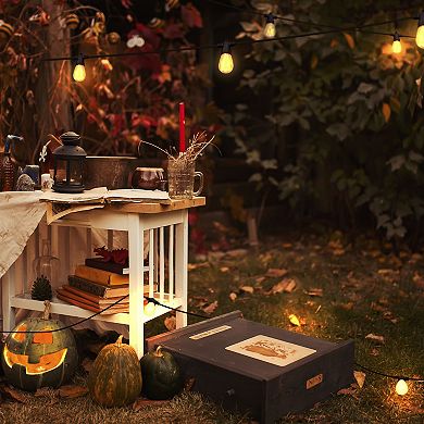 Brightech Solar Led Flame Bulb Halloween Holiday String Lights - 5w, 27 Ft, 2700k