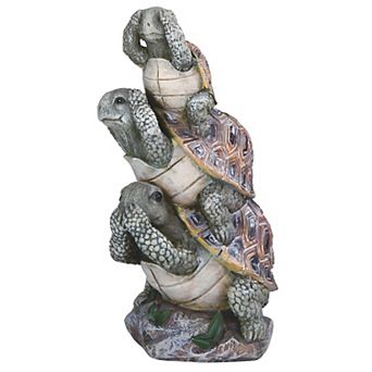 FC Design 7"H Hear-No, See-No, Speak-No Evil Stacked Turtles Figurine Home Room Decor