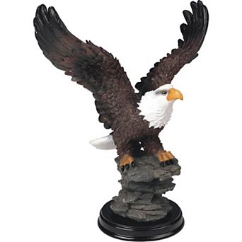 FC Design 7"H Eagle Standing on Rock Statue Wild Animal Decoration Figurine Home Room Decor
