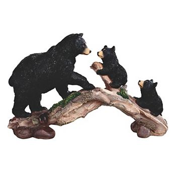 FC Design 11.75"W Black Bear with Cubs Climbing on Tree Bear Family Figurine Home Room Decor
