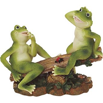 FC Design 7"H Lovely Frog Couple on Seesaw Statue Funny Animal Decoration Figurine Home Room Decor