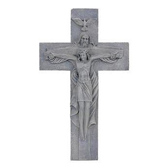 FC Design Holy Trinity Crucifix 15.5"H Jesus Nailed On The Cross Crucifix Wall Cross Holy Statue Religious Decoration Figurine Sculpture Home Room Decor