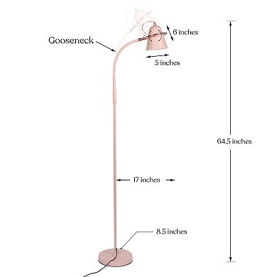 Brightech Zoey 65" Led Gooseneck Floor Lamp With Adjustable Light Colors