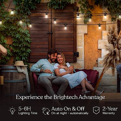 Brightech Ambience Pro 27 Ft. Outdoor Solar Led String Lights With Remote