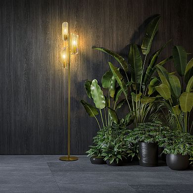 Brightech Lyra 71" Modern Tree Led Floor Lamp With Metal Cage Shades