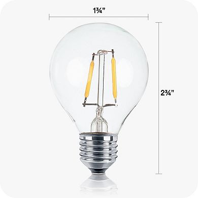 Brightech 15 Pack Bulbs - G40 Edison Bulb, 1 Watt, 2700k Soft White Hue