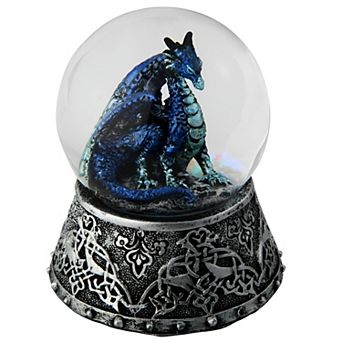 FC Design 3.25"H Blue Dragon Snow Globe Statue Fantasy Decoration Figurine Home Room Decor